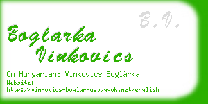 boglarka vinkovics business card
